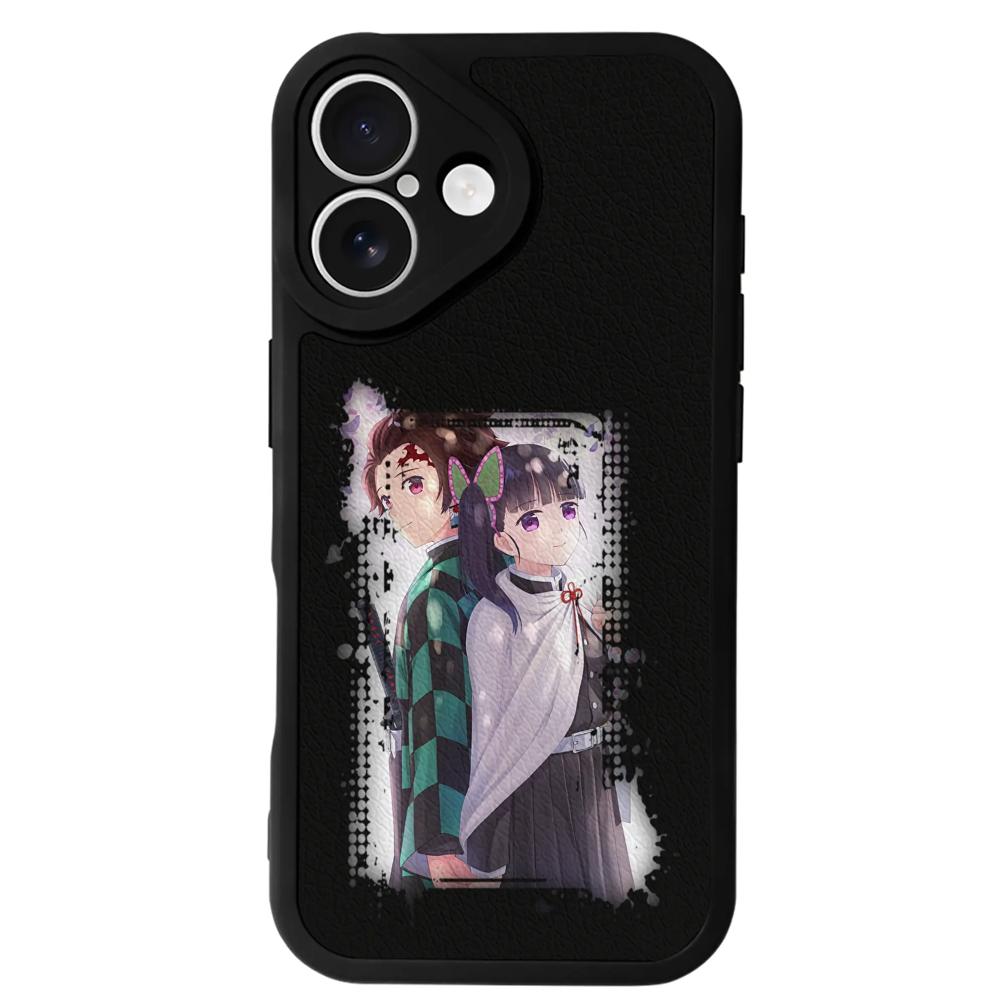 鬼滅の刃 グッズ,栗花落 カナヲ - IPhone 16シリーズ対応 ・ シリコンスマホケース ・ レザー調 ・ 高精度フィット ・ 耐衝撃 ・ ワイヤレス充電対応 ・ 精密カット